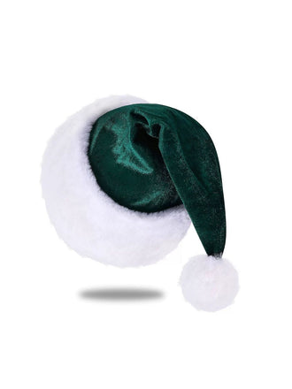 Christmas Solid Velvet Faux Fur Trim Hat - vintage fashion, retro style