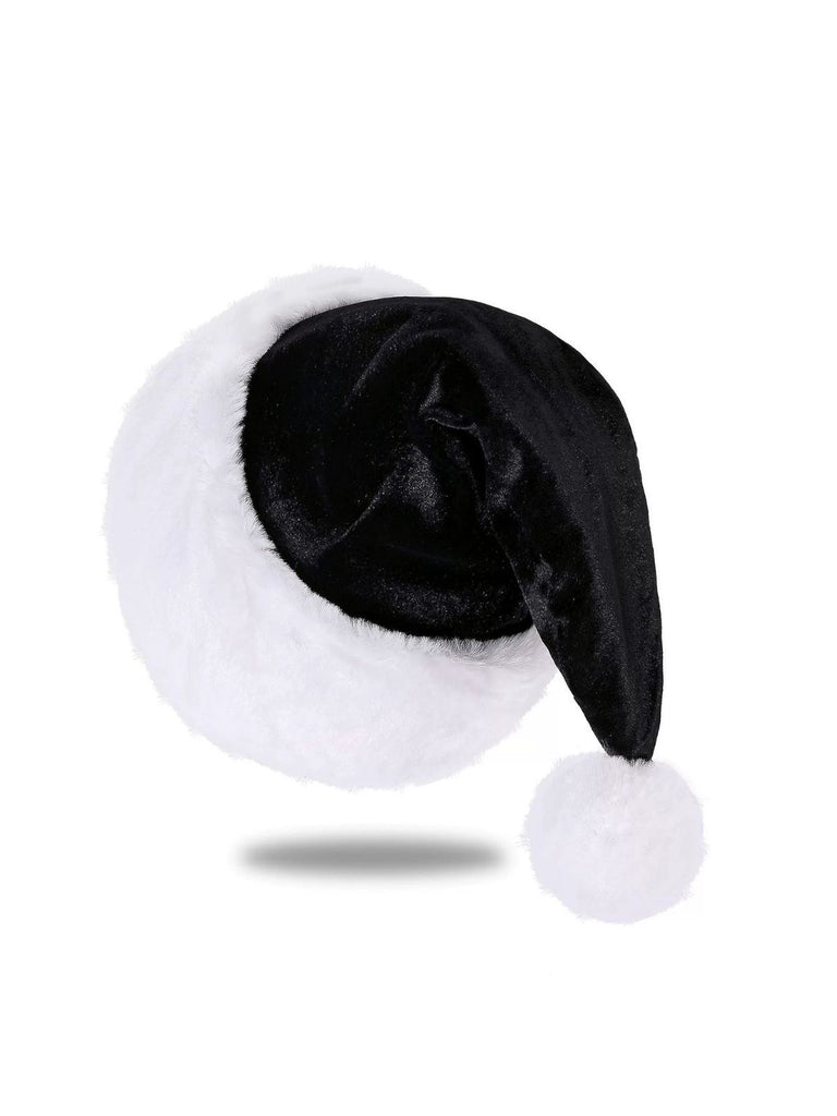 Christmas Solid Velvet Faux Fur Trim Hat - vintage fashion, retro style