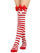 Christmas Striped Bow Pom-Poms Socks - vintage fashion, retro style