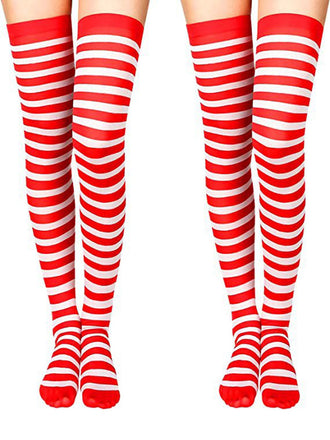 She finds her vintage story in this Christmas Stripes Candy Cane Stockings