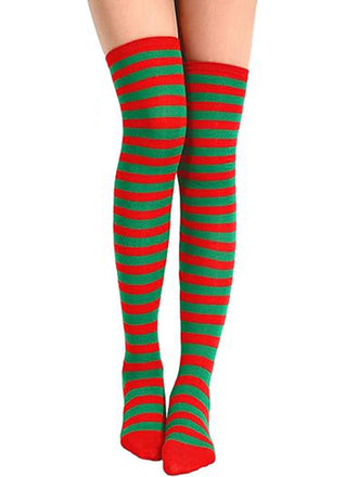 Christmas Stripes Candy Cane Stockings — vintage vintage charm for her modern wardrobe