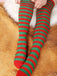 She finds her vintage story in this Christmas Stripes Candy Cane Stockings
