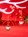 Christmas Tree & Snowman & Candy Cane Earrings - vintage fashion, retro style