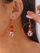 Christmas Tree & Snowman & Candy Cane Earrings - vintage fashion, retro style