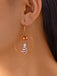 Christmas Tree & Snowman & Candy Cane Earrings - vintage fashion, retro style