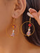 Christmas Tree & Snowman & Candy Cane Earrings - vintage fashion, retro style