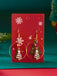 Christmas Tree & Snowman & Candy Cane Earrings - vintage fashion, retro style