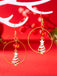 Christmas Tree & Snowman & Candy Cane Earrings - vintage fashion, retro style