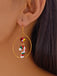 Christmas Tree & Snowman & Candy Cane Earrings - vintage fashion, retro style
