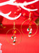 Christmas Tree & Snowman & Candy Cane Earrings - vintage fashion, retro style