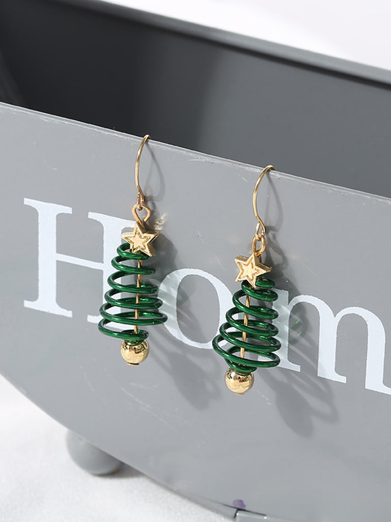 This Christmas Tree Star Twist Earrings carries vintage stories waiting to be told