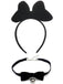 Christmas Velvet Bowknot Hairband With Choker Necklace - vintage fashion, retro style