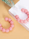 Chunky Braided Raffia Ball C-Hoop Earrings - vintage fashion, retro style