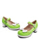 Chunky Heel Two Tone Bow Marry Jane Shoes - vintage shoes, retro heels