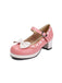 Chunky Heel Two Tone Bow Marry Jane Shoes - vintage shoes, retro heels