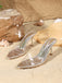 Clear TPU Pointed Toe Stiletto Mule Sandals - vintage shoes, retro heels for vintage lovers