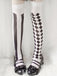 Clown Gothic Striped Diamond Stockings - vintage fashion, retro style