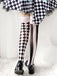 Clown Gothic Striped Diamond Stockings - vintage fashion, retro style