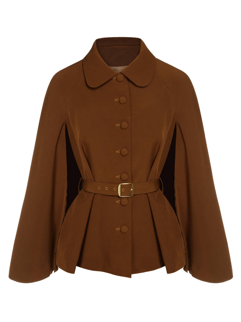Color 1940s Lapel Cape Coat | 1940s | vintage outerwear, retro jacket