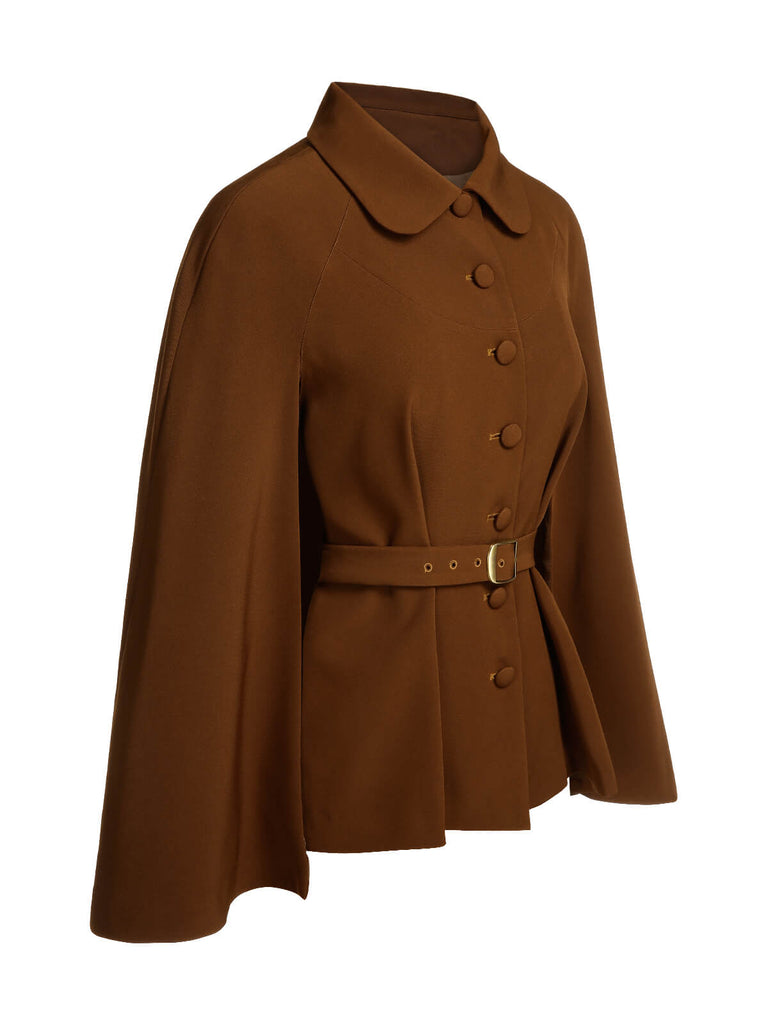 Color 1940s Lapel Cape Coat | 1940s | vintage outerwear, retro jacket