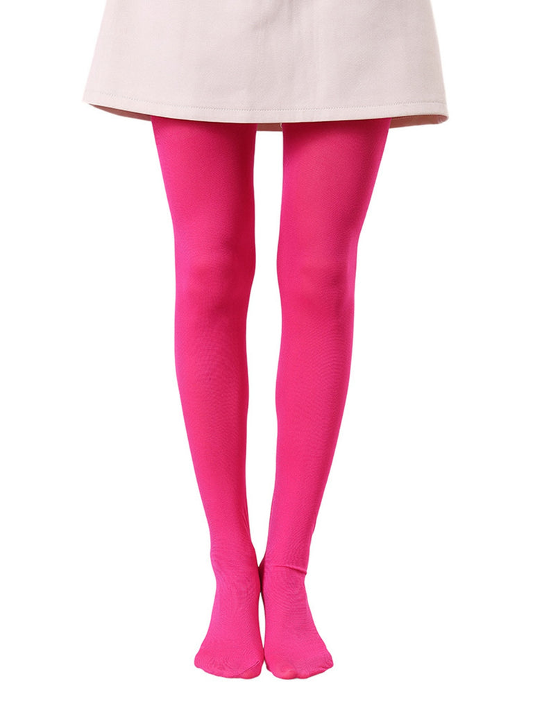 Colored Full Footed Tights Pantyhose - vintage fashion, retro style, elegant red