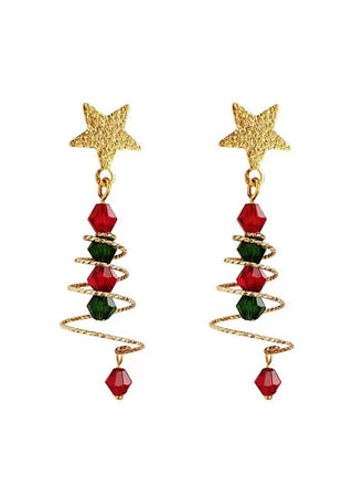 Colorful Christmas Star Crystal Earrings: timeless style reimagined