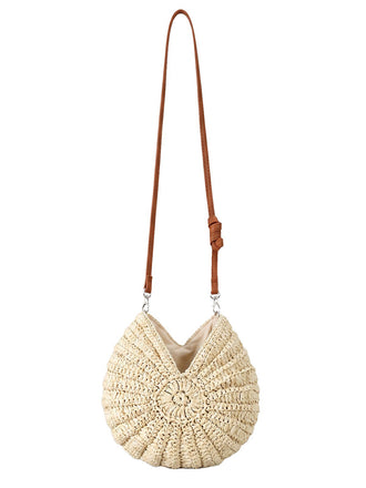 Conch Shell Shaped Straw Woven Crossbody Shoulder Bag, vintage fashion, retro style - vintage inspired fashion