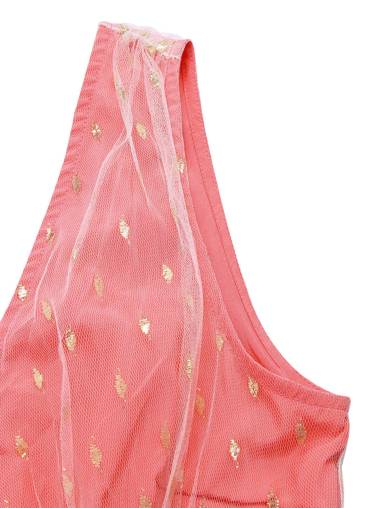 Coral Pink 1950s V-Neck Sequin Dress, vintage dress, retro fashion, rockabilly, pin-up fashion - perfect for women who love vintage and retro fashion
