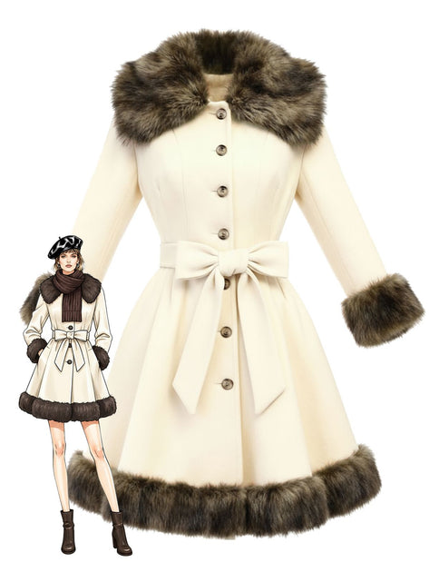 Cream-1950s-Fur-Collar-