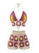 Cream Color 1980s Vintage Retro Swimsuit