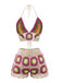 Cream Color 1980s Vintage Retro Swimsuit 2