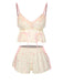 Cream Color 1950s Floral Lace Straps Pajama - vintage fashion, retro style