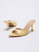 Crocodile-Print Open-Toe Stiletto Slide Heels - vintage shoes, retro heels
