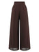 Y2K Solid Chiffon Elastic Waist Wide Leg Pants
