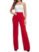 1970s High-Waisted Solid Flare Pants