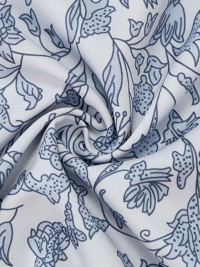 1970s Boho V-Neck Lantern Sleeve Blouse