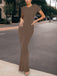 Y2K Solid Round Neck Long Bodycon Dress