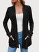 Y2K Solid Knit Long Sleeve Cardigan
