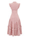 Dark Pink 1950s Cotton Linen Sleeveless Swing Dress, vintage dress, retro fashion, rockabilly, pin-up fashion - perfect for women who love vintage and retro fashion