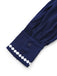 Dark Blue 1940s Contrast-Trim Belted Shirt Dress - vintage dress, retro fashion