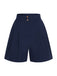 Dark Blue 1940s Solid Pleated Shorts, vintage fashion, retro style - perfect for women who love vintage and retro fashion