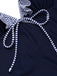 Dark Blue 1940s Striped Ruffled Swimsuit: 1940s Riviera elegance, reimagined for her