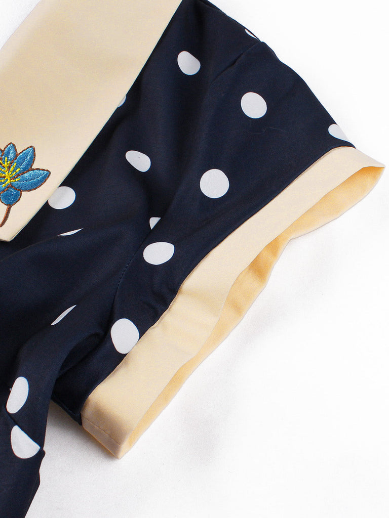 Dark Blue 1940s Vintage Swing Dress, vintage dress, retro fashion, rockabilly, pin-up fashion - perfect for women who love vintage and retro fashion