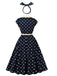 Dark Blue 1940s Vintage Swing Dress, vintage dress, retro fashion, rockabilly, pin-up fashion - perfect for women who love vintage and retro fashion