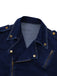 Dark Blue 1950s Denim Button Lapel Jacket - vintage fashion, retro style