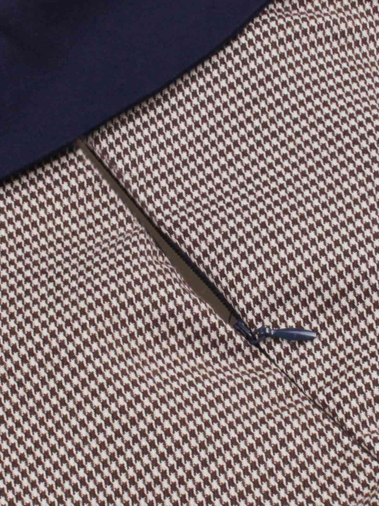 Dark Blue 1950s Houndstooth Patchwork Belted Dress, vintage dress, retro fashion, rockabilly, pin-up fashion - perfect for women who love vintage and retro fashion