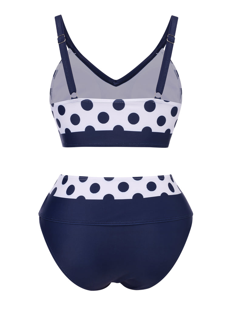 1950s Polka Dot Bow Patchwork | 1950s | vintage swimsuit, retro beachwear