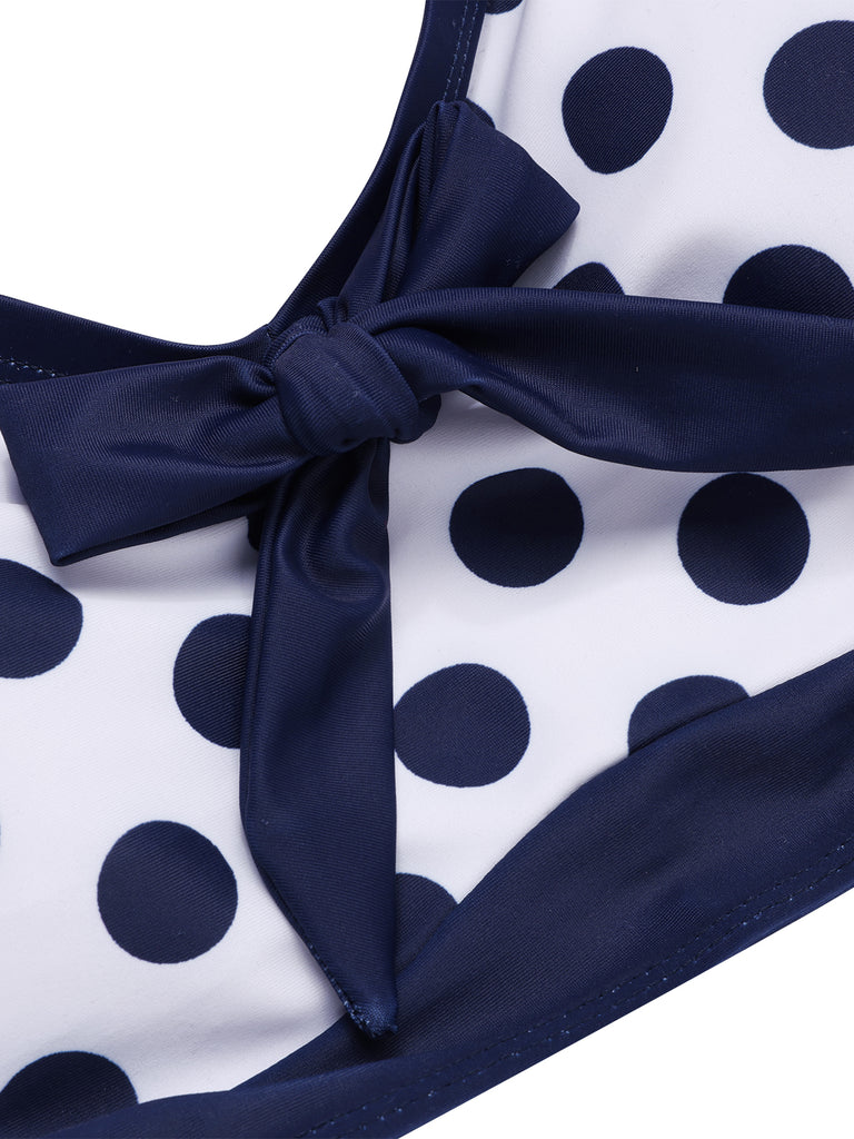 1950s Polka Dot Bow Patchwork | 1950s | vintage swimsuit, retro beachwear