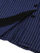 Dark Blue 1950s Striped Patchwork Belted Dress — the kind of 1950s dress that makes strangers smile