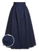 Dark Blue Gray 1960s Solid Umbrella Skirt, vintage skirt, retro style - perfect for women who love vintage and retro fashion
